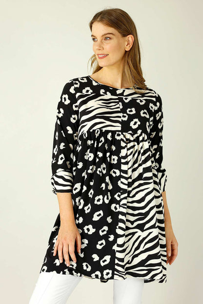 Black & White Nano Patchwork Dress