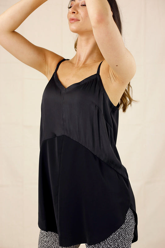Black Soft Touch Splice Cami - SALE