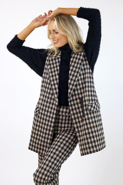 Big Check Zippy Vest - FINAL SALE