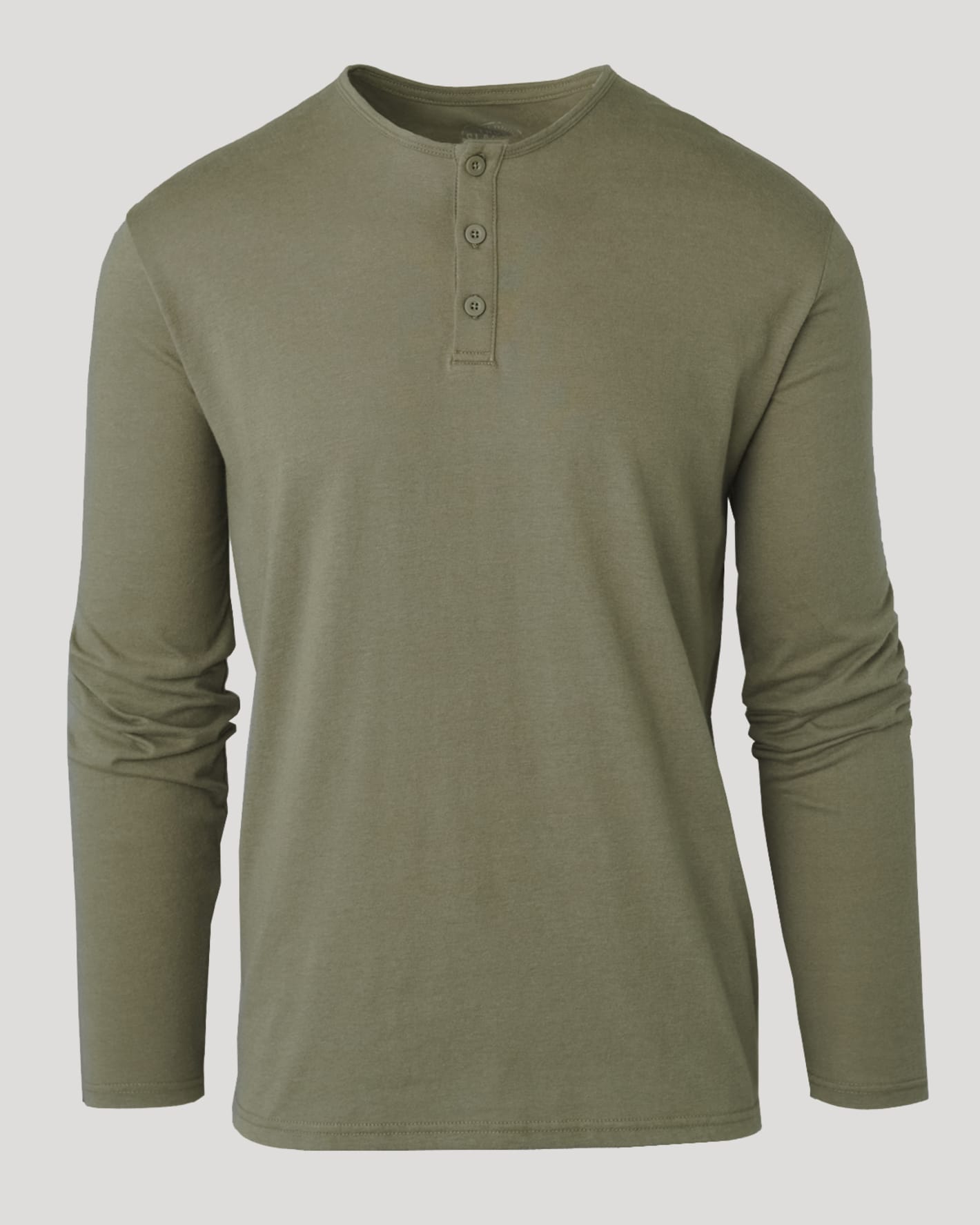 Military Green Classic Long Sleeve Henley