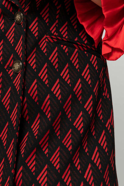 Black Red Bari Blazer