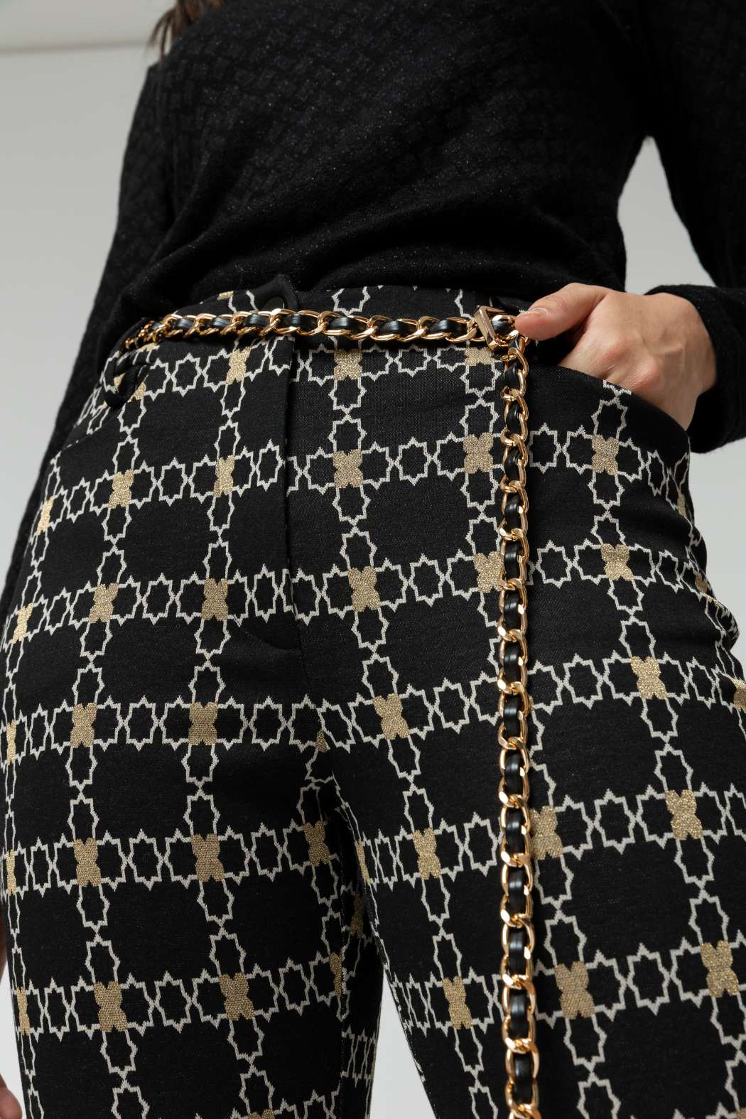 Black Gold Ponte Flare Pant - Sale