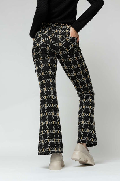 Black Gold Ponte Flare Pant - Sale