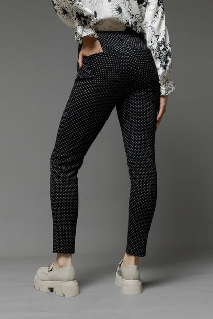 Black Spot Jacquard Slim Pant