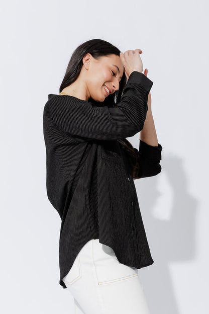 Black Angle Pocket Shirt