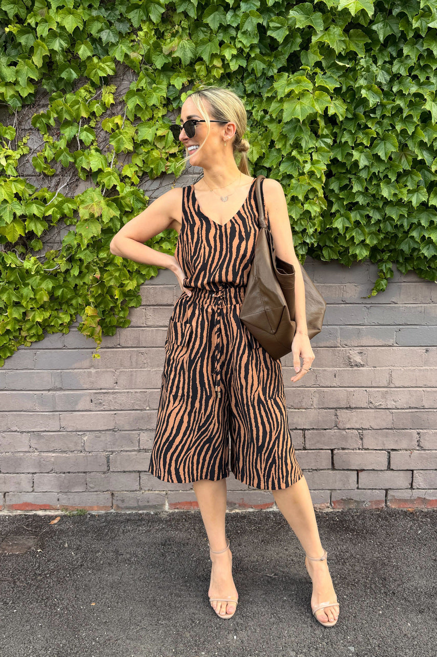Black/Tan Bell Cami