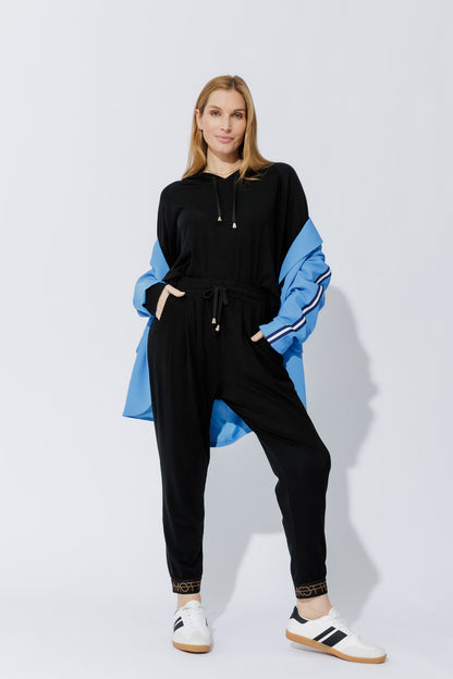 Black Tencel Slouch Pant