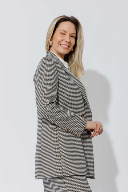Black/White Lurex Bari Blazer