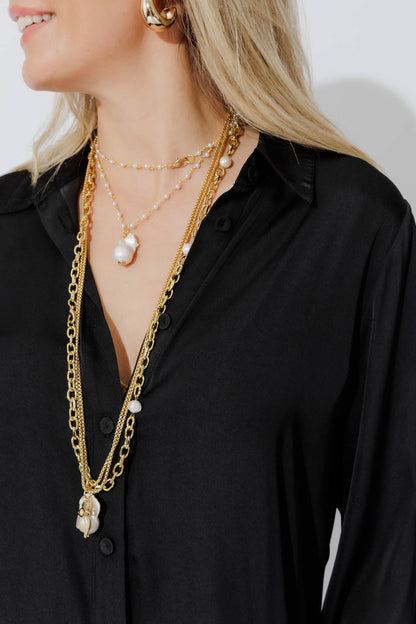 Black Silky Charlie Shirt