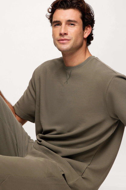 Performance Waffle T-Shirt | Olive