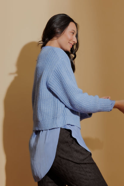 Blue Chunky Jumper Blue S