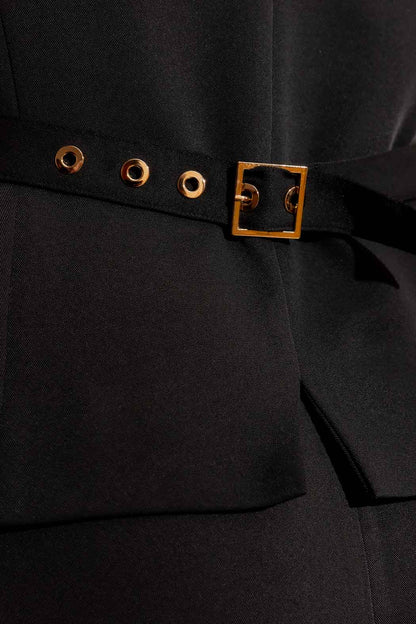 Black Belted Vest