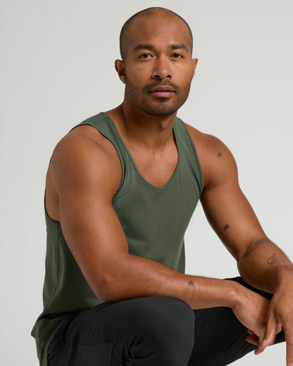 Kelp Sleeveless Active Mesh Tank