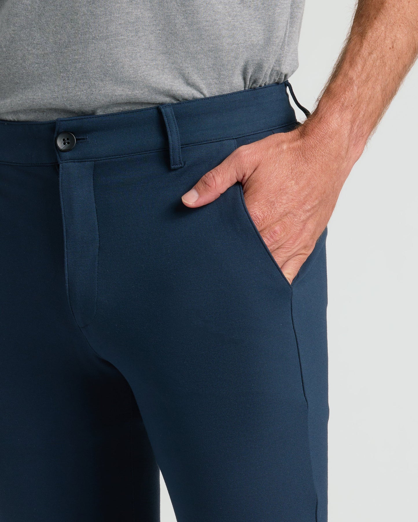 Navy Slim Comfort Knit Chino Pant