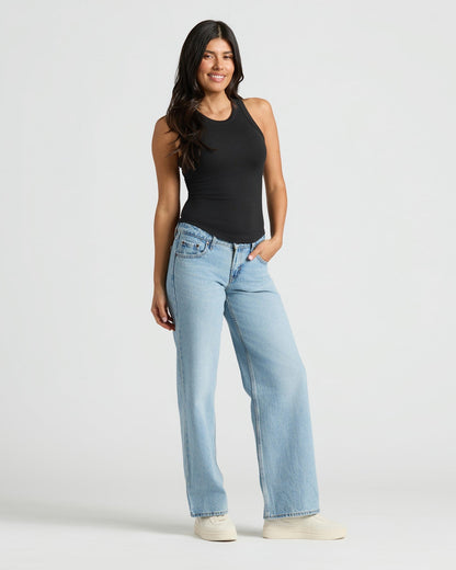 Womens Ribbed High Neck Tank 6-Pack