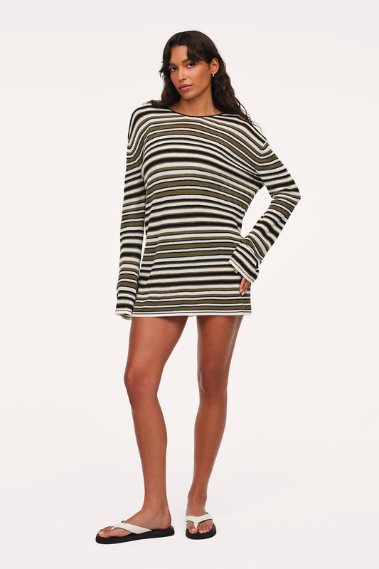 Coastal Cover Up | Olive Stripe