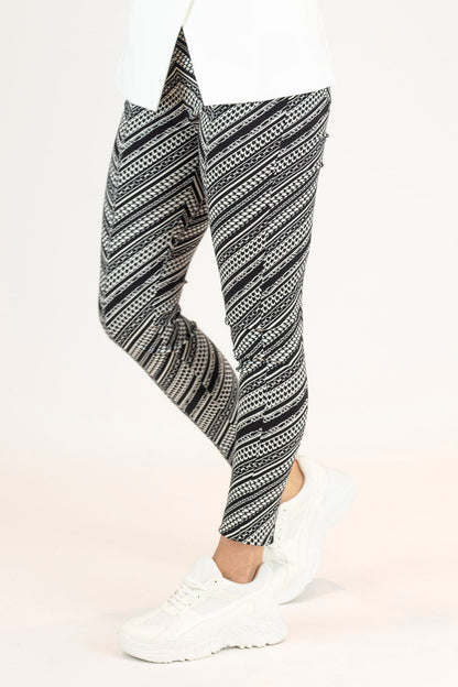 Black And White Bengaline Jean - Final Sale