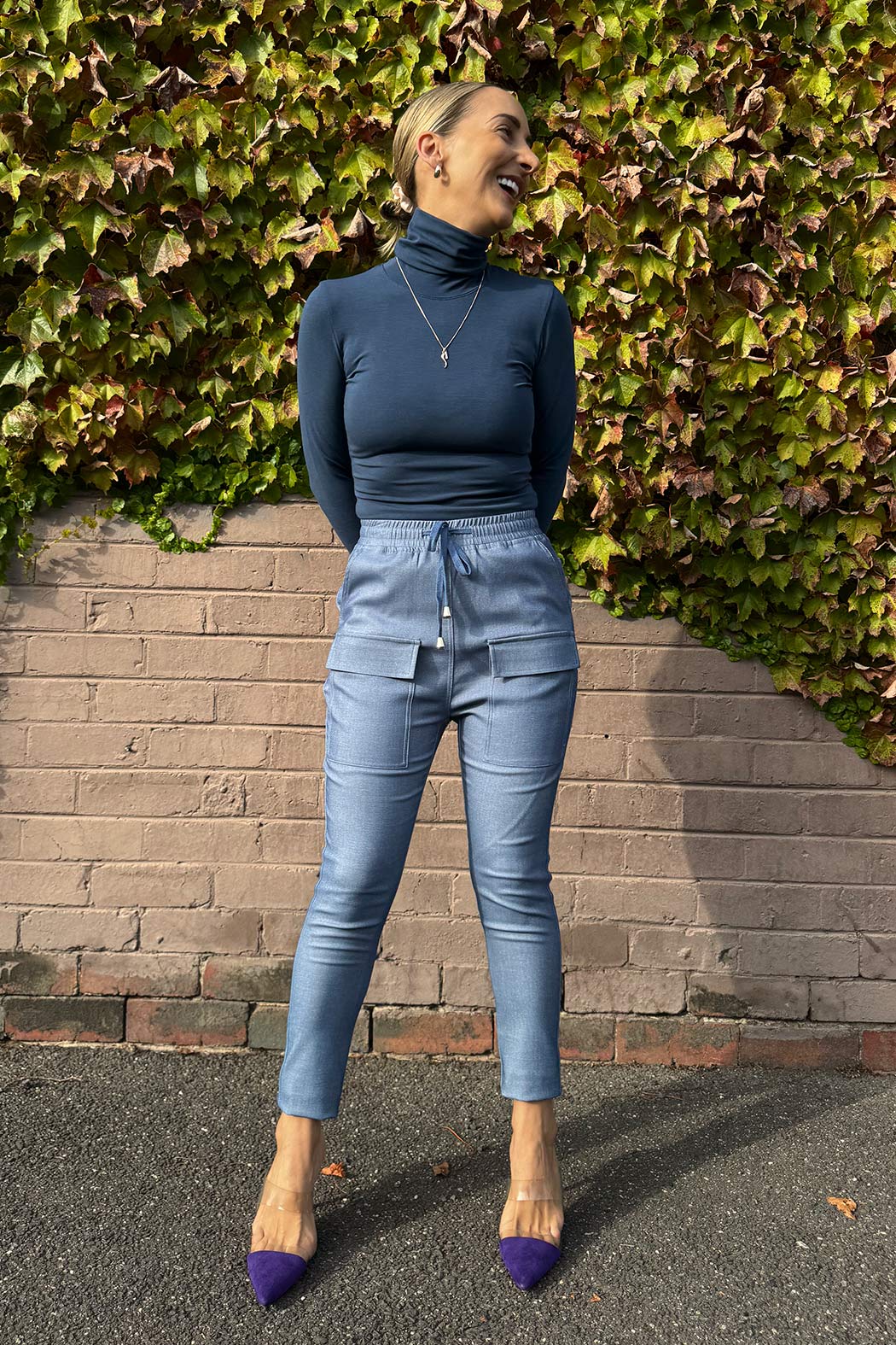 Chambray Cargo Pant