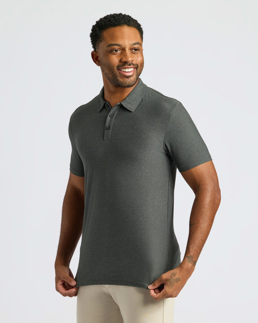 Charcoal Heather Gray Classic Polo