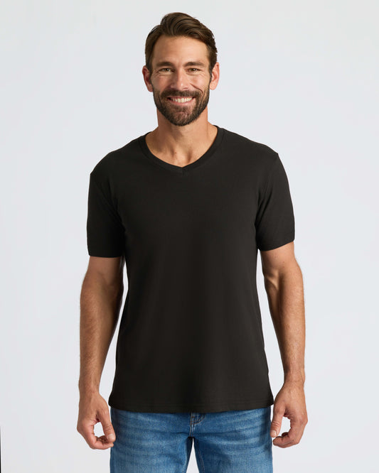 Black V Neck Tee